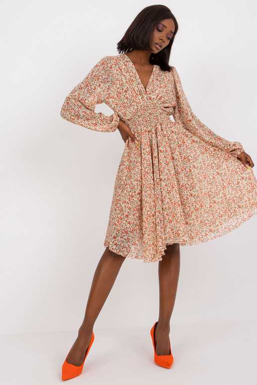 Beež lilleprintidega kleit ZULUNA Beež lilleprintidega kleit ZULUNA