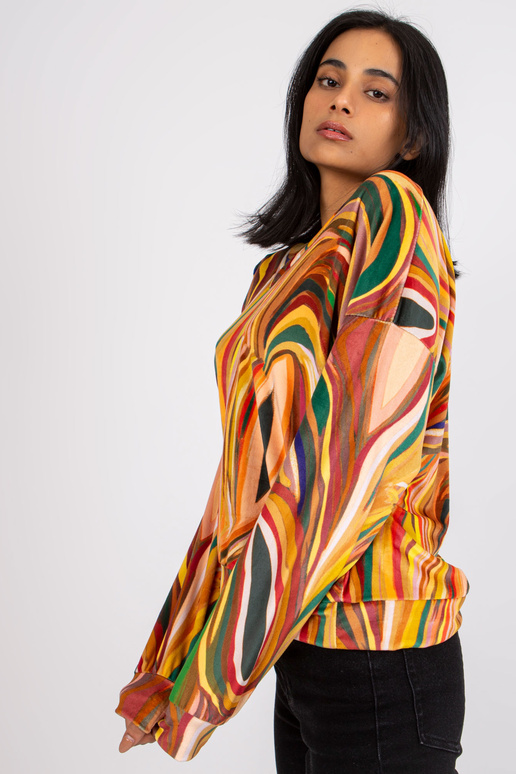 Kollane V-kaelusega pluus Evelyne