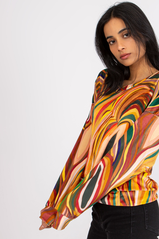 Kollane V-kaelusega pluus Evelyne