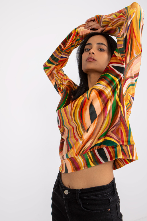 Kollane V-kaelusega pluus Evelyne