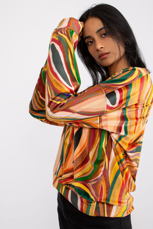 Kollane V-kaelusega pluus Evelyne