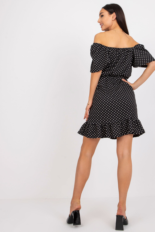Must täpiprintidega kleit RUE PARIS