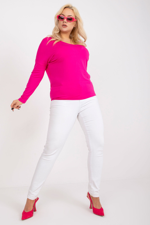 Fuchsia Plus Size pikkade varrukatega...