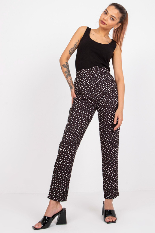 Mustad Kyoto Belt kangast püksid Mustad Kyoto Belt kangast püksid