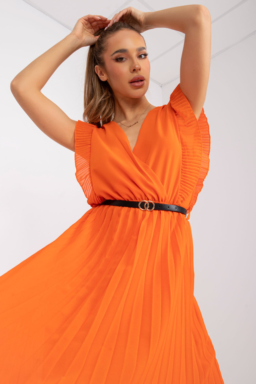 Oranž Midi-kleit merikaelusega