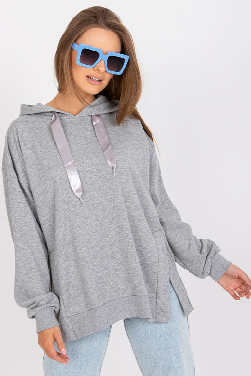 Hall Melange puuvillane kapuutsiga...