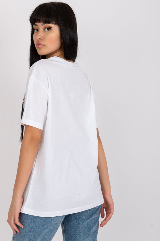 Valge naiste T-särk kirja ja...