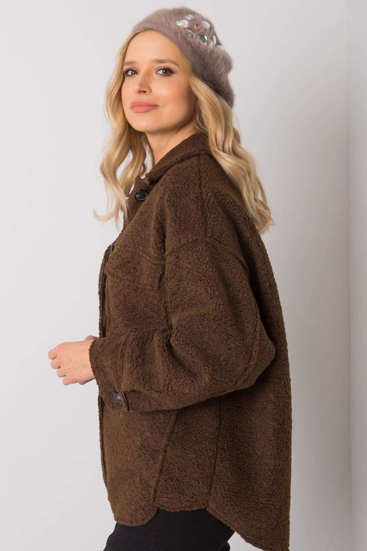 Aplikatsiooniga tumebeež naiste barett