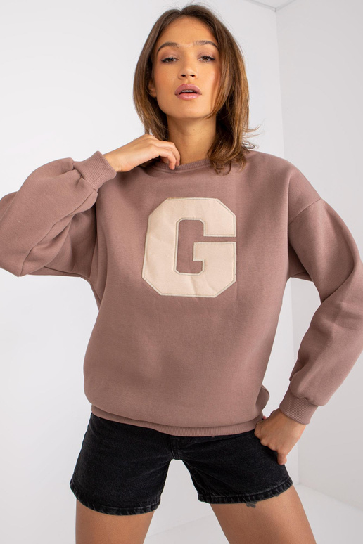 Pruun kampsun, ümara kaelusega Severine