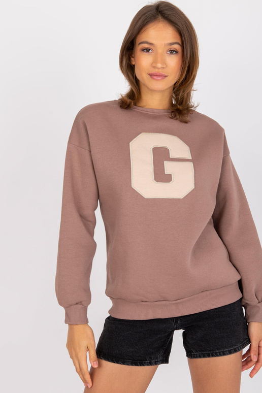 Pruun kampsun, ümara kaelusega Severine