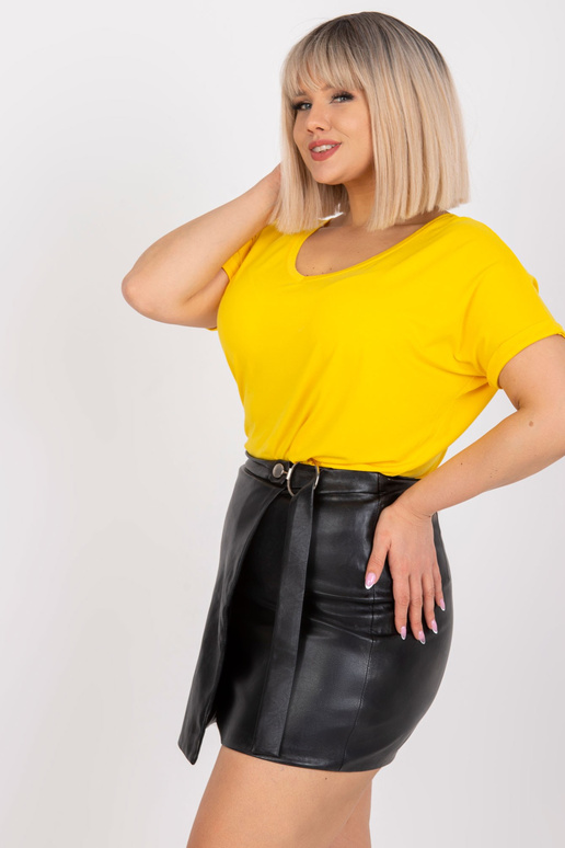 Kollane plusssuuruses vabaaja pluus Dina