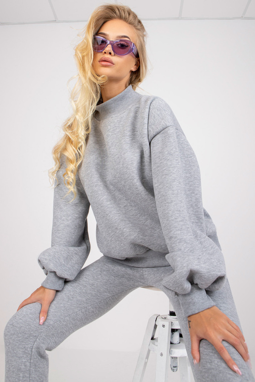 Halli melange püstkraega dressipluusi... Halli melange püstkraega dressipluusi...