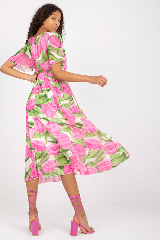 Roosa roheline plisseeritud...