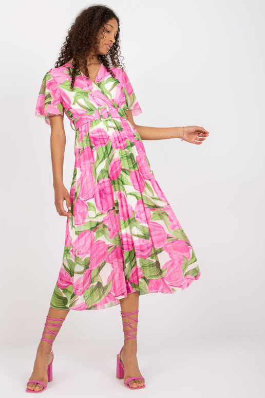 Roosa roheline plisseeritud...