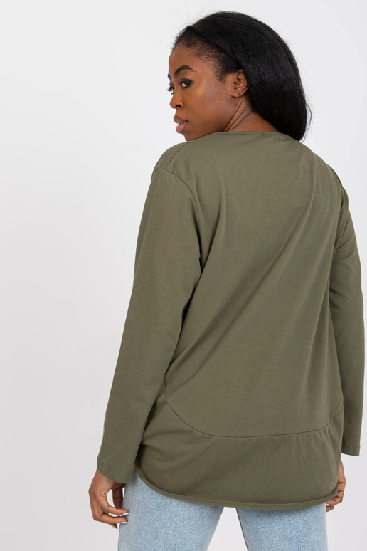 Khaki põhiline puuvillane pluus Renata