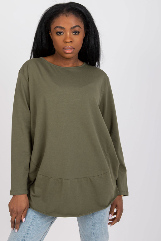 Khaki põhiline puuvillane pluus Renata