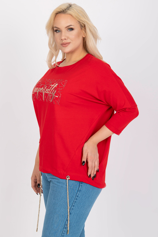 Punane plusssuuruses puuvillane...