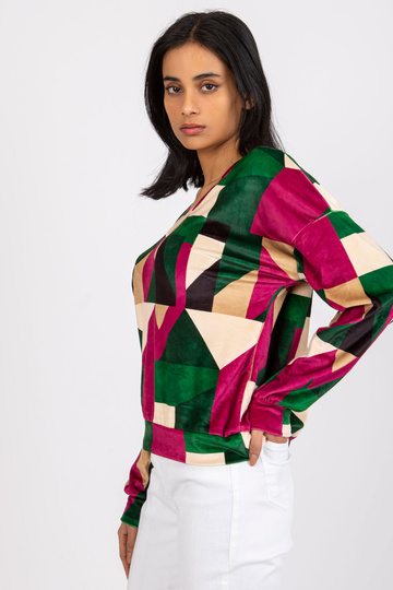 Rohelise ja fuksia mustriga...