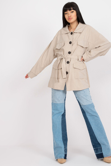 Beež lühike nööbiga suletav...