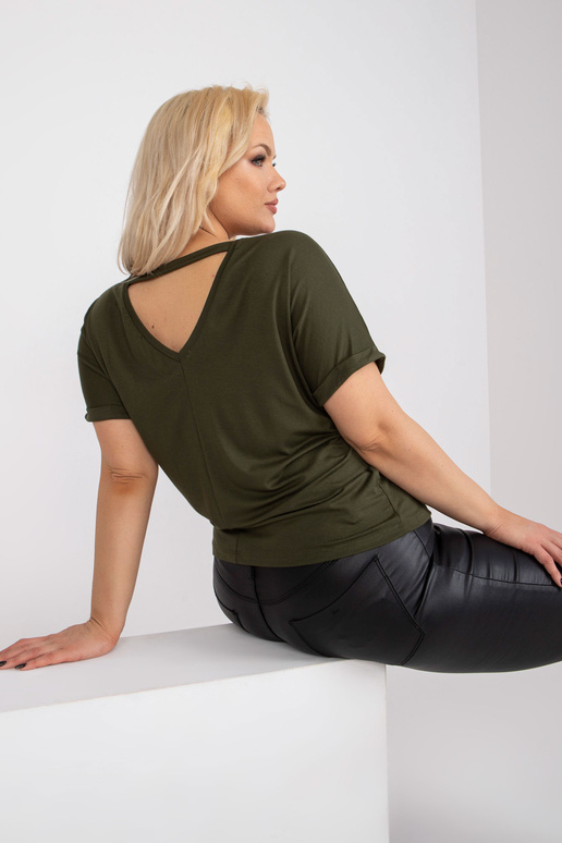 Khaki suures suuruses pluus Casual Dina