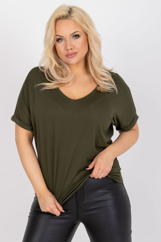 Khaki suures suuruses pluus Casual Dina