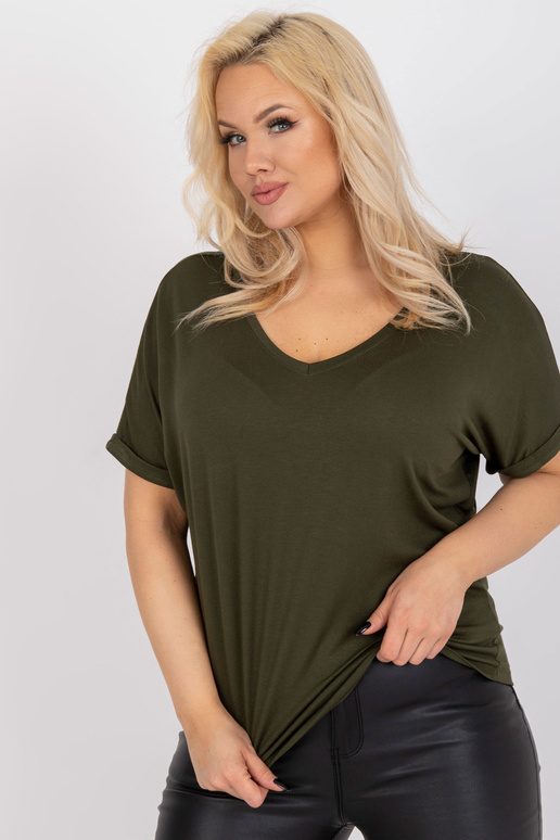 Khaki suures suuruses pluus Casual Dina