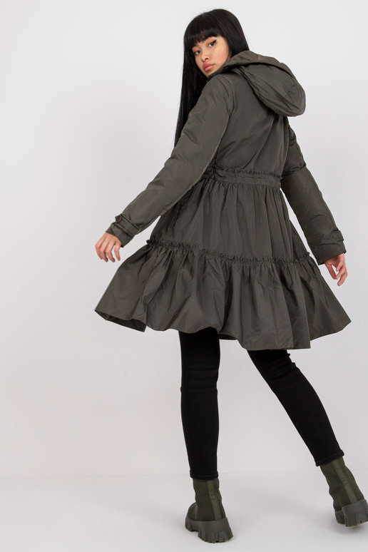 Khaki värvi laineline fliisiga talvejope Khaki värvi laineline fliisiga talvejope