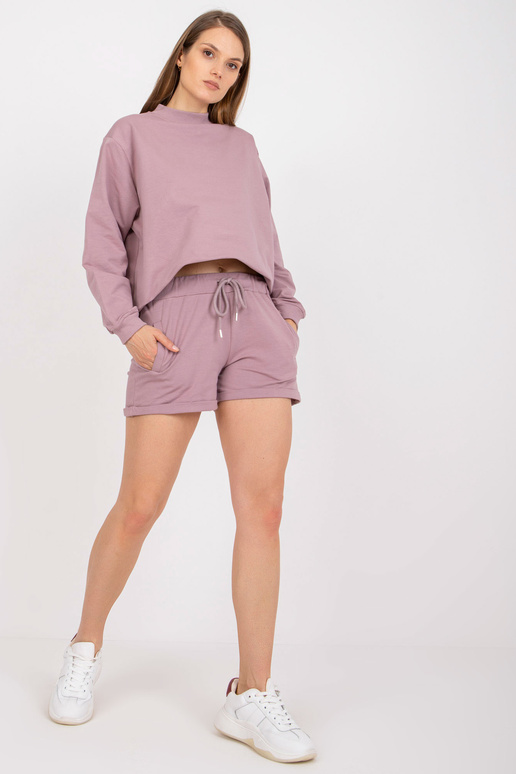 Määrdunud roosad taskutega dressipüksid