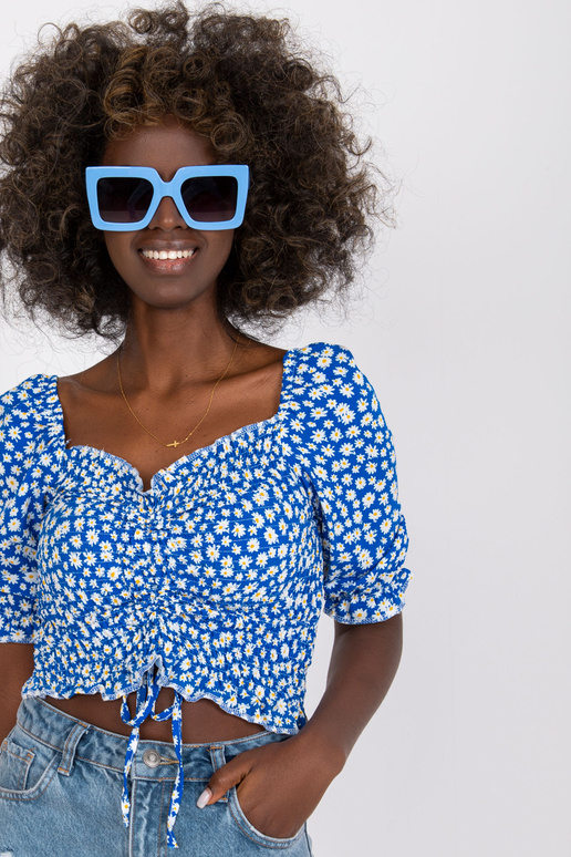 Sinine viskoosist lühike pluus...