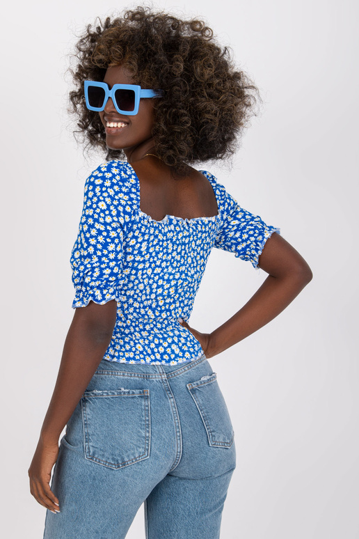 Sinine viskoosist lühike pluus...