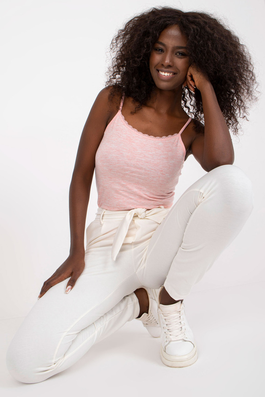 Roosa melange rihmadega põhitopp Roosa melange rihmadega põhitopp