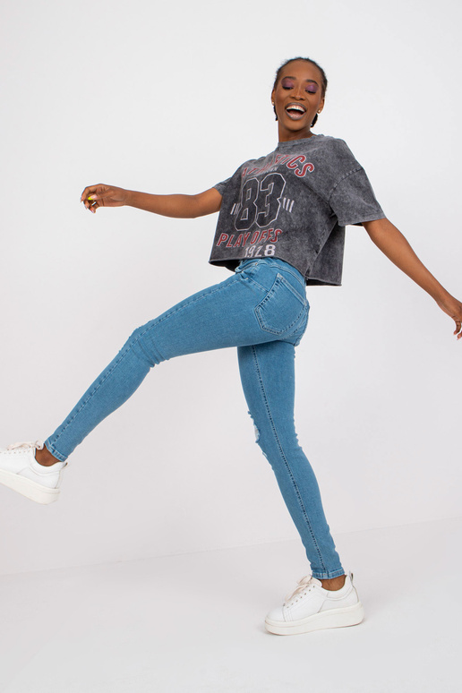 Sinised naiste teksapüksid RUE PARIS