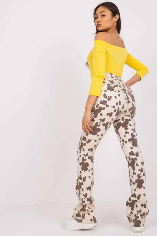 Kollane põhiline puuvillane pluus Blink