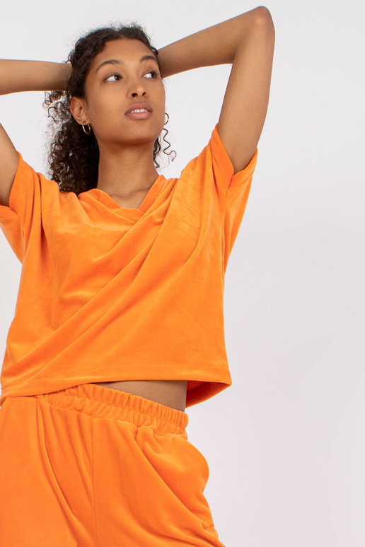 Oranž veluurkomplekt V-kaelusega RUE... Oranž veluurkomplekt V-kaelusega RUE...