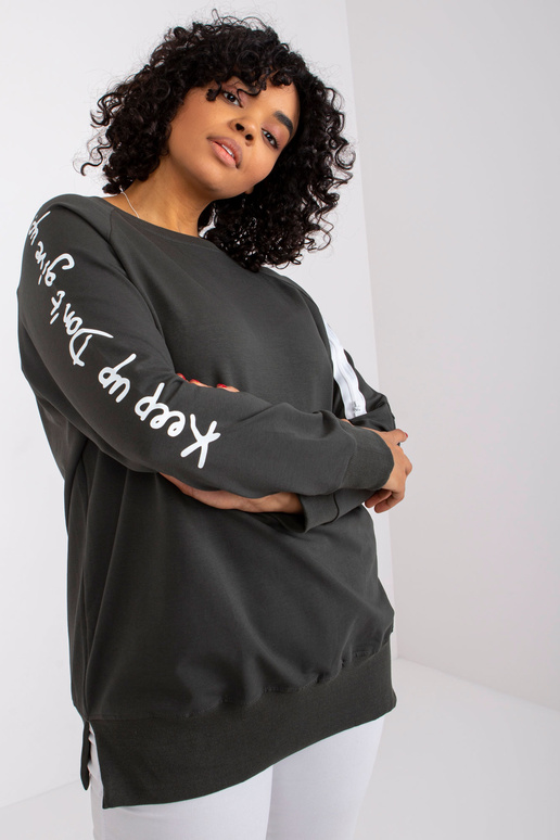 Khaki puuvillane dressipluusi tuunika...