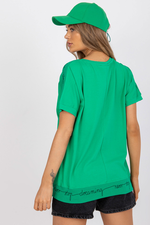 Roheline vabaaja pluus ümara kaelusega Roheline vabaaja pluus ümara kaelusega