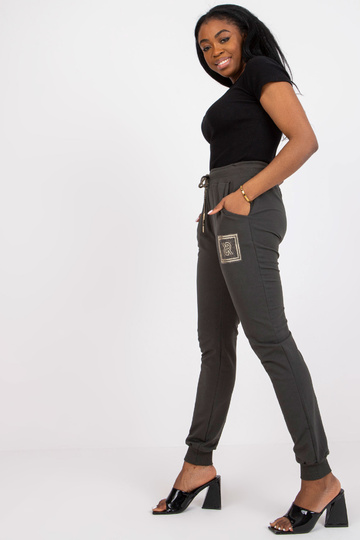 Khaki puuvillased dressipüksid