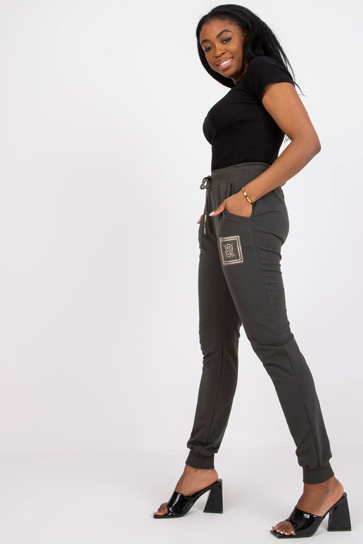 Khaki puuvillased dressipüksid