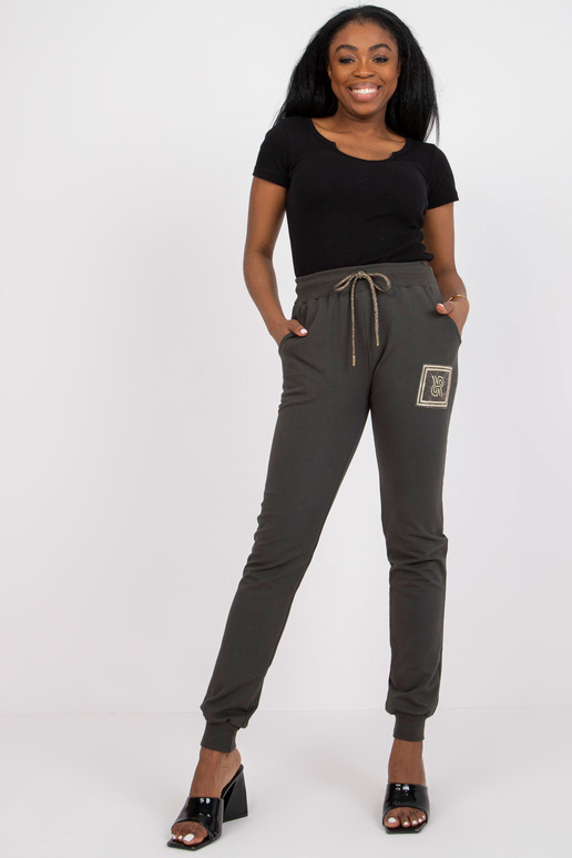 Khaki puuvillased dressipüksid