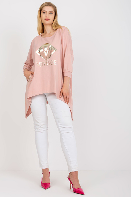 Määrdunud roosa pluss suuruses pikk...