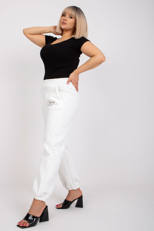 Banni White Plus Size puuvillased dressipüksid