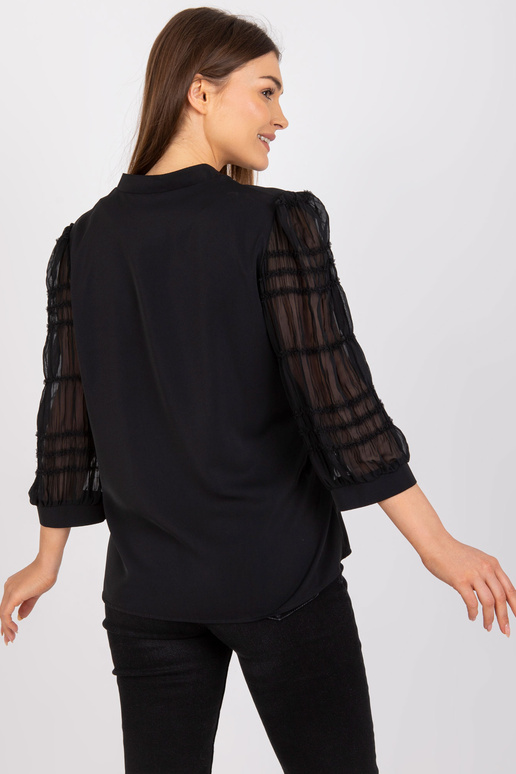 Must avar pidulik 3/4 varrukatega pluus