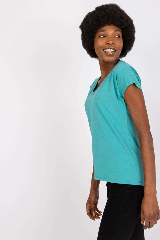 Türkiissinine Arlette puuvillane T-särk Türkiissinine Arlette puuvillane T-särk