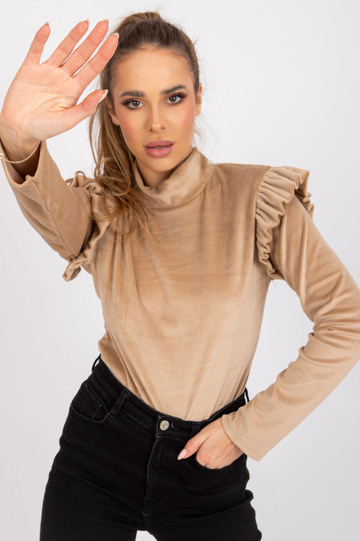 Tumebeež veluurpluus volangidega Eugenie