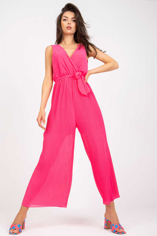 Roosa pikkade plisseeritud laia...