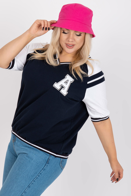 Valge ja Navy Plus Size lühikeste...