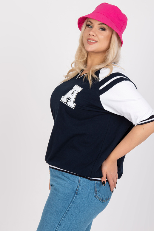 Valge ja Navy Plus Size lühikeste...
