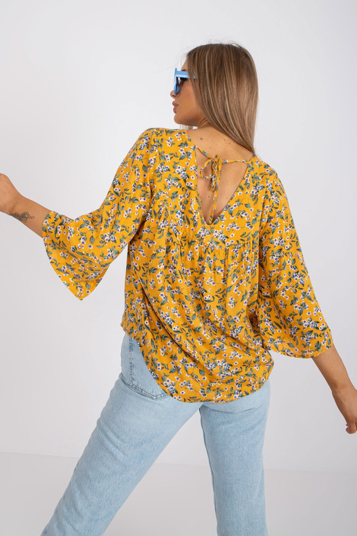 Kollane lilleprindiga pluus ZULUNA