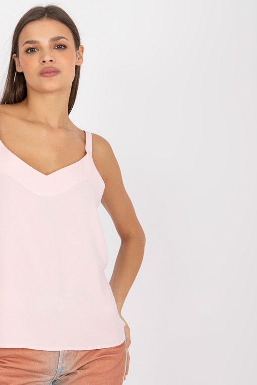 Kahvaturoosa õhuline V-kaelusega topp