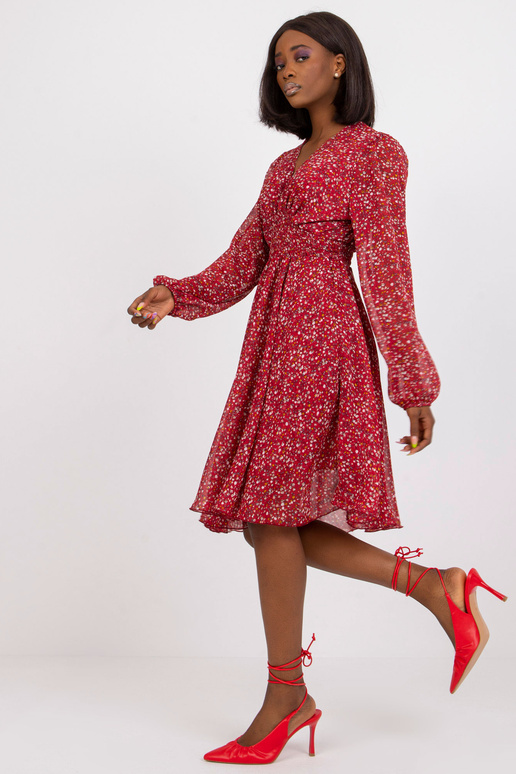 Burgundia midikleit ZULUNA trükistega Burgundia midikleit ZULUNA trükistega